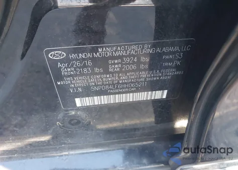 2017 Hyundai Elantra Se z USA, uszkodzony, nr VIN 5NPD84LF6HH065211